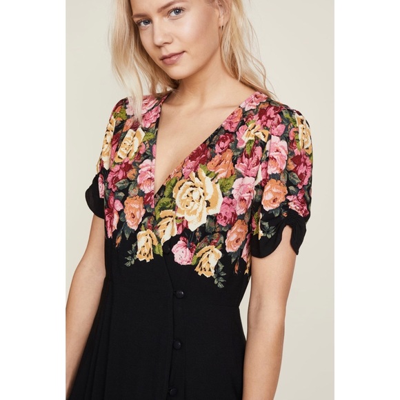FREE PEOPLE Jamie Floral Midi Dress NWT - Picture 5 of 9